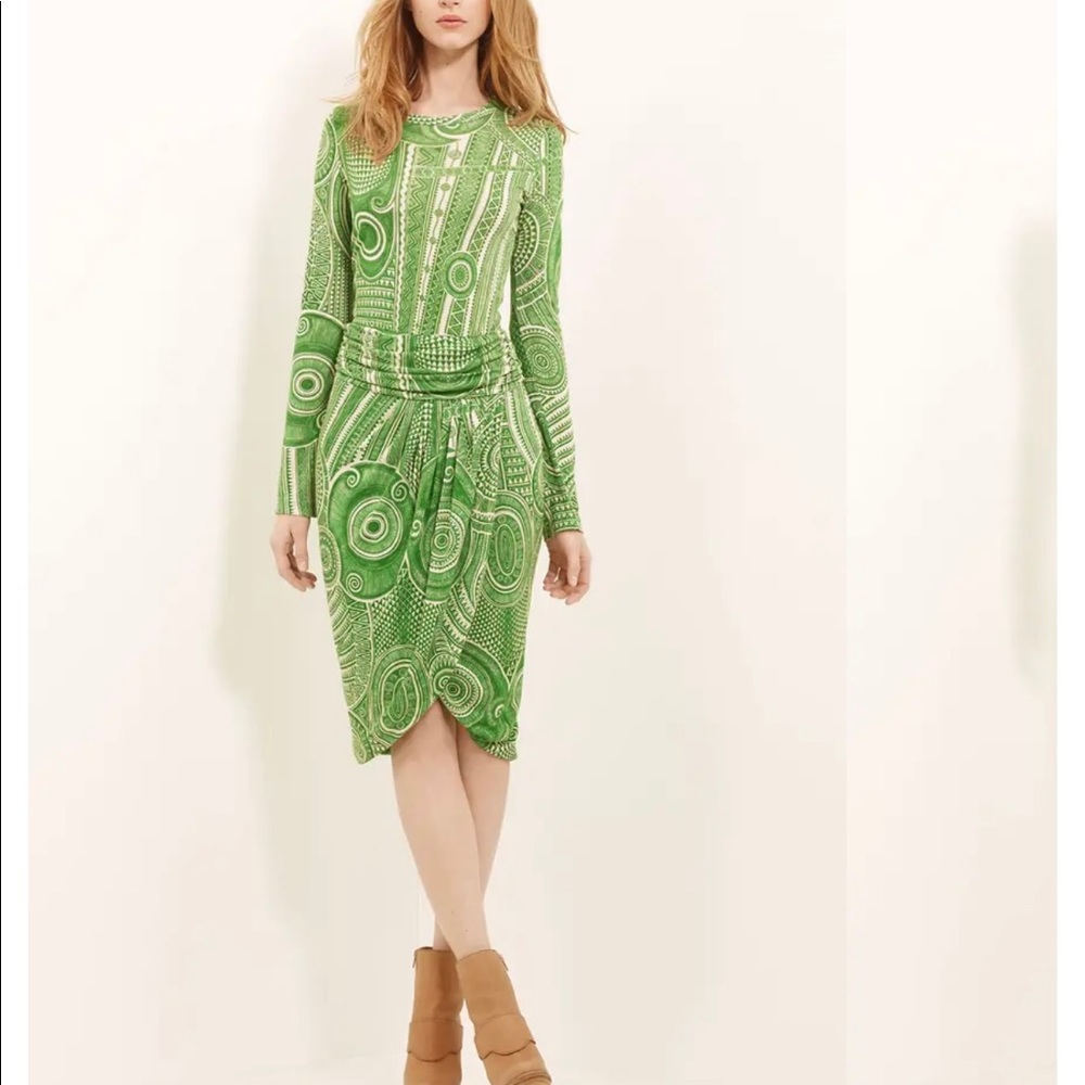 Jean Paul Gaultier 1990s dress green&white print